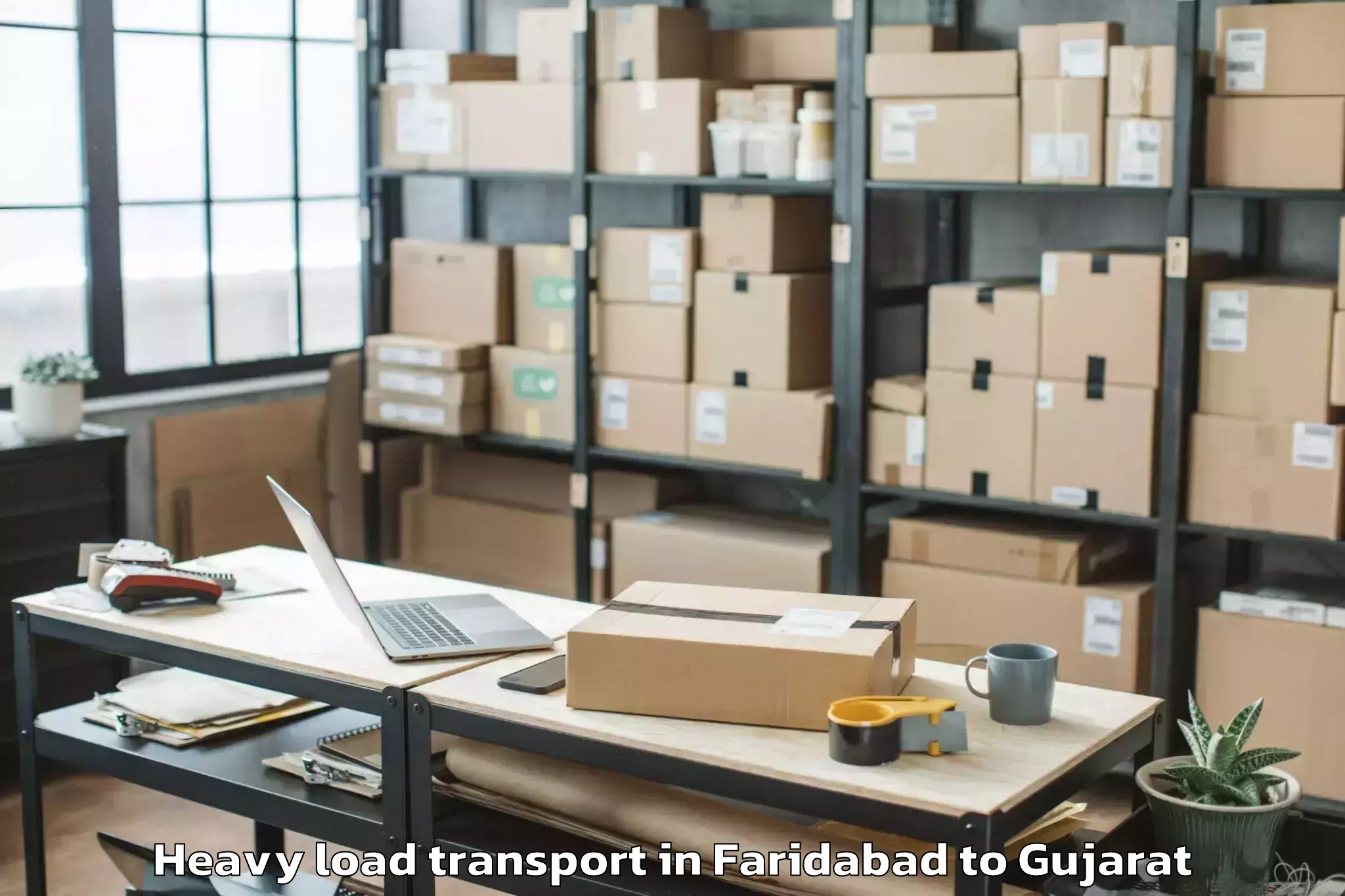 Quality Faridabad to Gadhada Heavy Load Transport